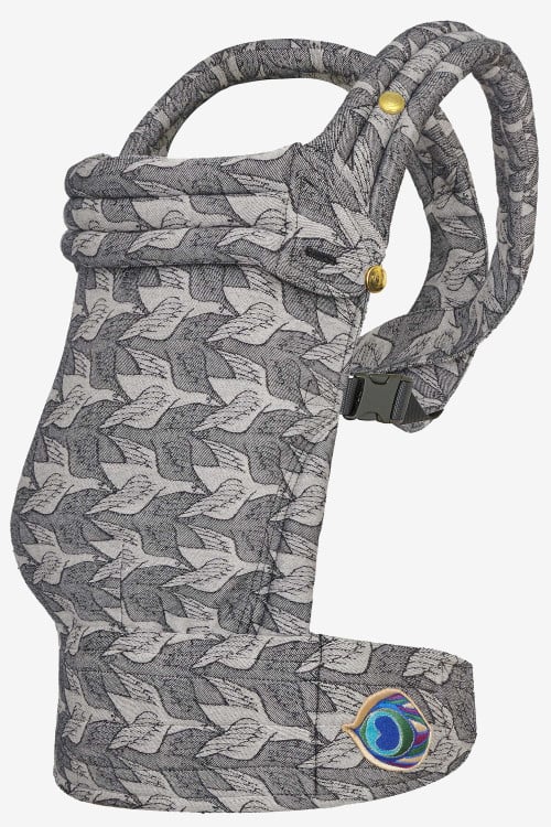 Black and white birds in a organic cashmere blend