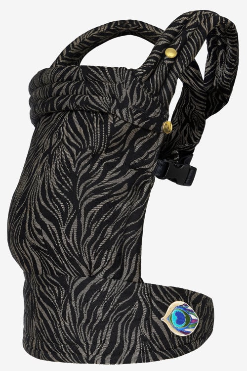 Zebra baby carrier in a cotton blend
