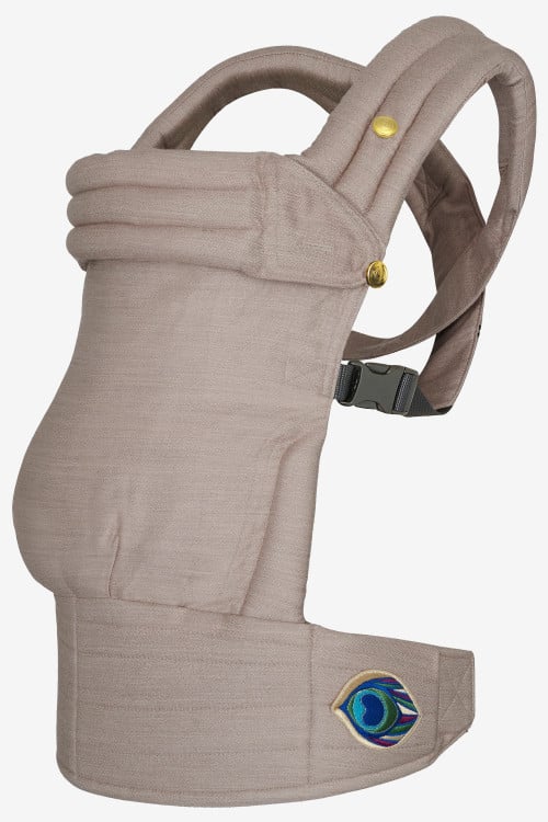 Beige baby carrier in tussah silk